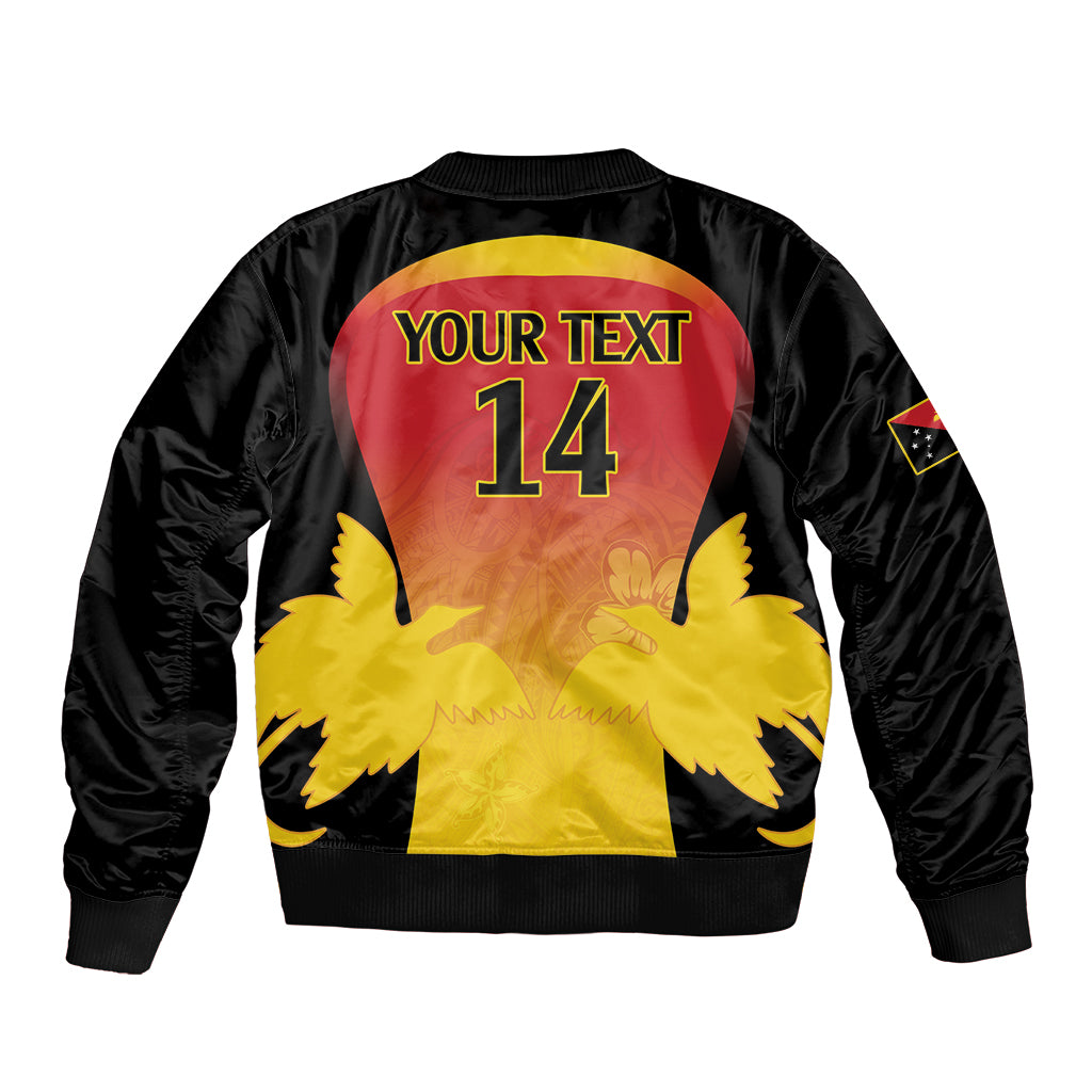 Custom Papua New Guinea Cricket Bomber Jacket 2024 Go PNG LT14 - Polynesian Pride