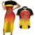 Custom Papua New Guinea Cricket Couples Matching Short Sleeve Bodycon Dress and Hawaiian Shirt 2024 Go PNG