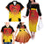 Custom Papua New Guinea Cricket Family Matching Off The Shoulder Long Sleeve Dress and Hawaiian Shirt 2024 Go PNG