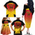 Custom Papua New Guinea Cricket Family Matching Off The Shoulder Long Sleeve Dress and Hawaiian Shirt 2024 Go PNG