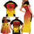 Custom Papua New Guinea Cricket Family Matching Short Sleeve Bodycon Dress and Hawaiian Shirt 2024 Go PNG