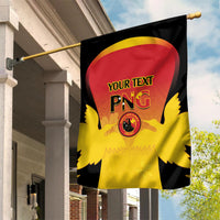 Custom Papua New Guinea Cricket Garden Flag 2024 Go PNG LT14 House Flag Black - Polynesian Pride