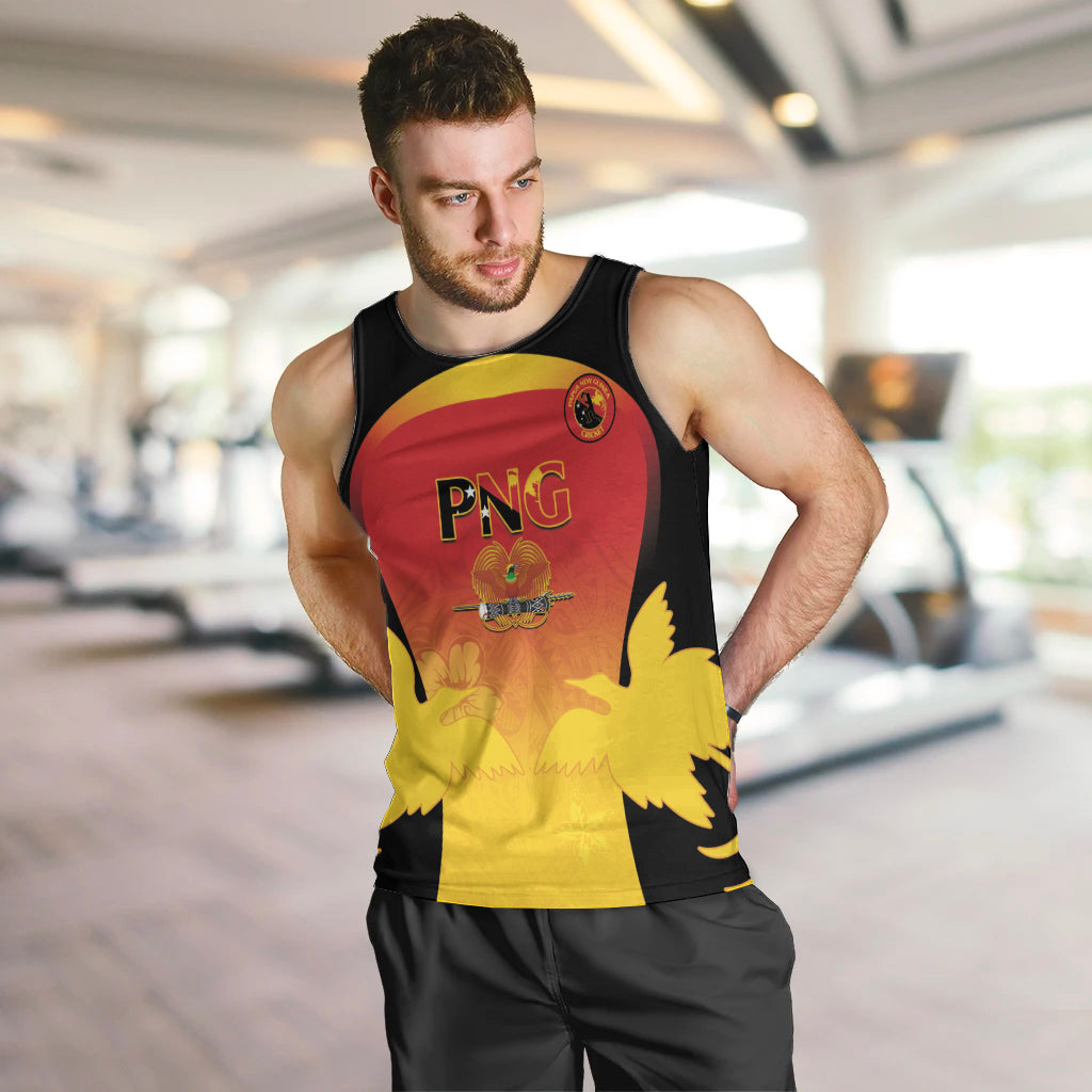 Custom Papua New Guinea Cricket Men Tank Top 2024 Go PNG LT14 Black - Polynesian Pride