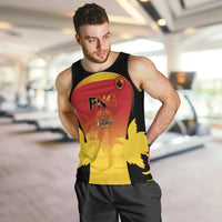 Custom Papua New Guinea Cricket Men Tank Top 2024 Go PNG LT14 Black - Polynesian Pride