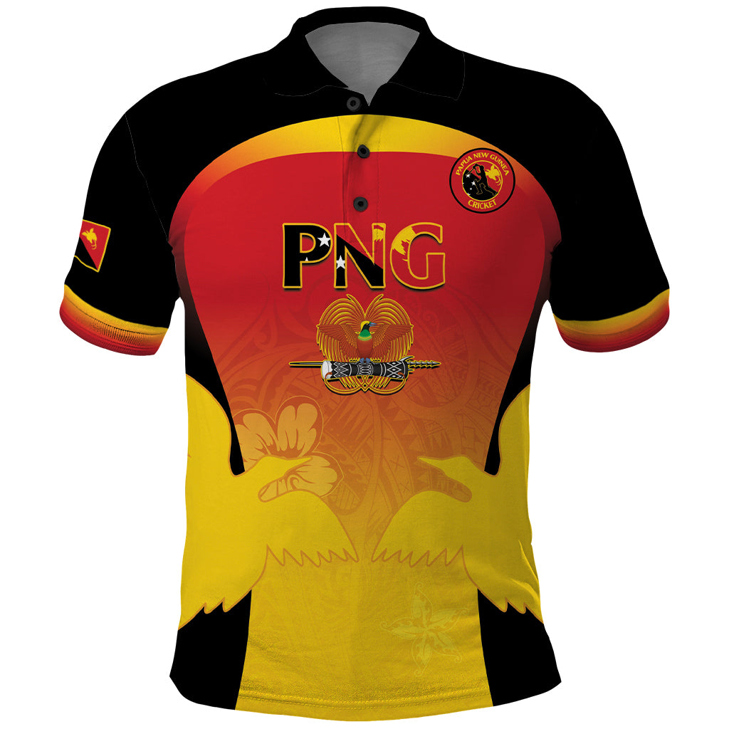 Custom Papua New Guinea Cricket Polo Shirt 2024 Go PNG