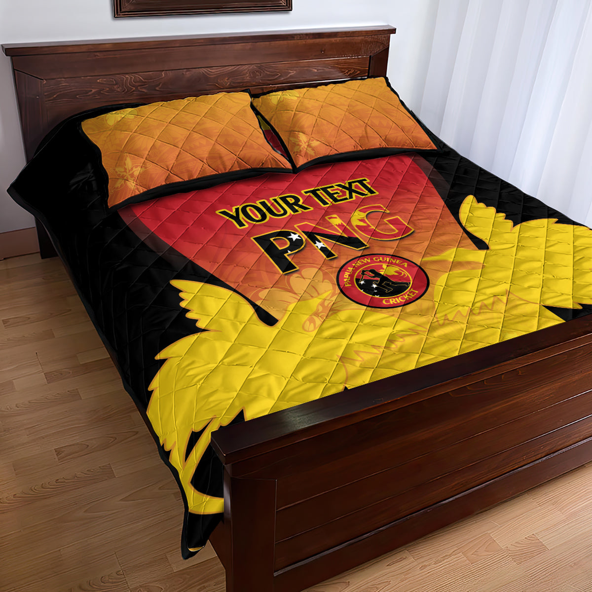 Custom Papua New Guinea Cricket Quilt Bed Set 2024 Go PNG LT14 - Polynesian Pride