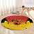 Custom Papua New Guinea Cricket Round Carpet 2024 Go PNG