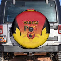 Custom Papua New Guinea Cricket Spare Tire Cover 2024 Go PNG LT14 Black - Polynesian Pride