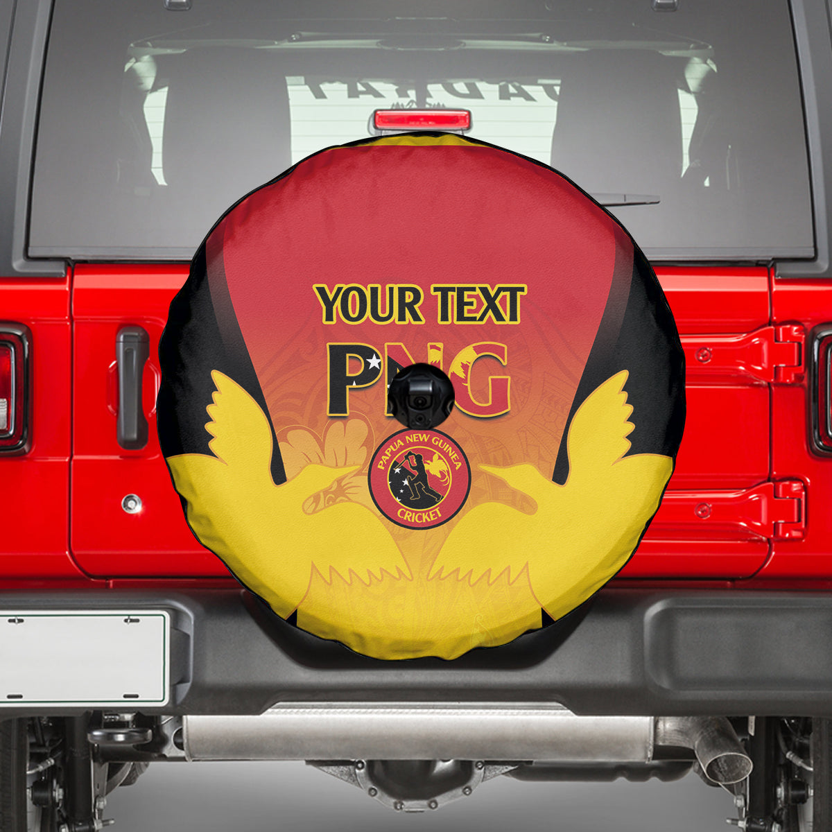 Custom Papua New Guinea Cricket Spare Tire Cover 2024 Go PNG LT14 - Polynesian Pride