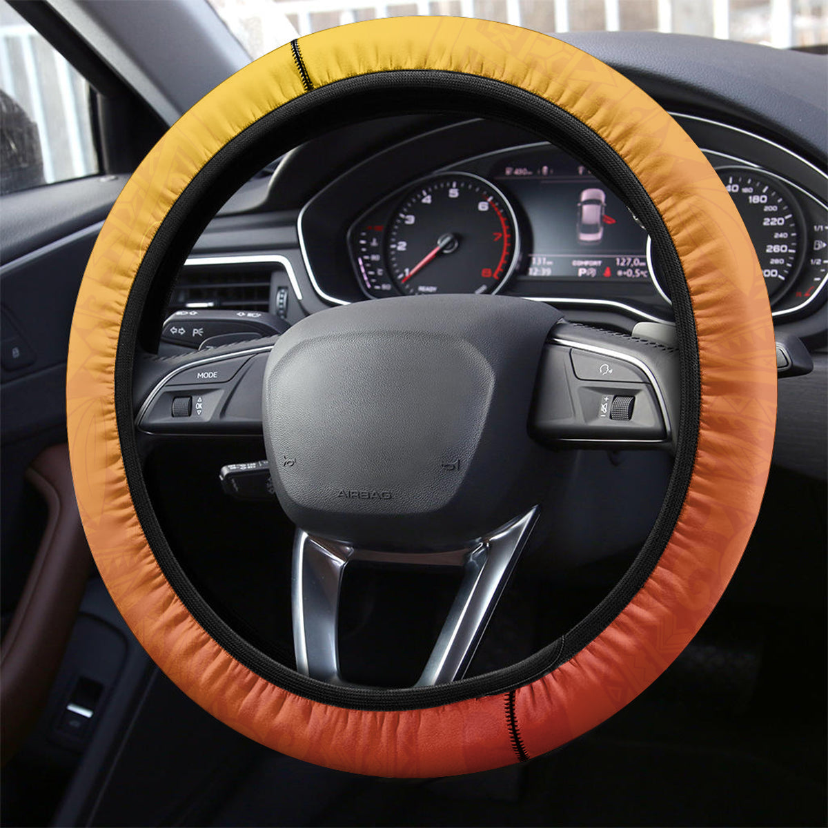 Papua New Guinea Cricket Steering Wheel Cover 2024 Go PNG LT14 - Polynesian Pride