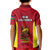 New Caledonia Rugby Kid Polo Shirt Coat Of Arms Mix Polynesian Pattern LT14 - Polynesian Pride