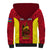 New Caledonia Rugby Sherpa Hoodie Coat Of Arms Mix Polynesian Pattern LT14 - Polynesian Pride