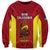 New Caledonia Rugby Sweatshirt Coat Of Arms Mix Polynesian Pattern LT14 Unisex Red - Polynesian Pride