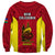 New Caledonia Rugby Sweatshirt Coat Of Arms Mix Polynesian Pattern LT14 - Polynesian Pride