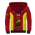 Personalised New Caledonia Rugby Sherpa Hoodie Coat Of Arms Mix Polynesian Pattern LT14 - Polynesian Pride