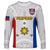 Philippines Rugby Long Sleeve Shirt Pacific Pilipinas Go Tamaraws LT14 Unisex White - Polynesian Pride