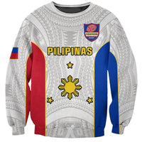 Philippines Rugby Sweatshirt Pacific Pilipinas Go Tamaraws LT14 Unisex White - Polynesian Pride