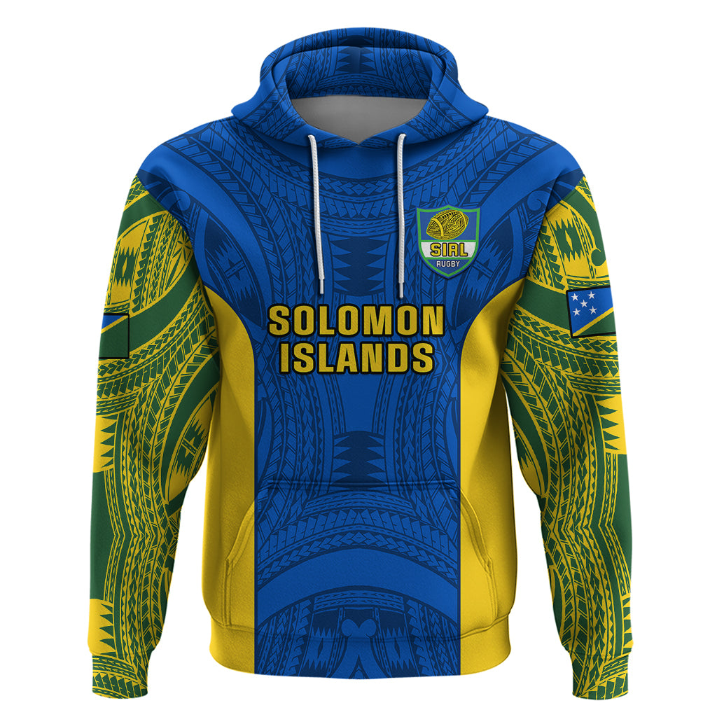 Solomon Islands Rugby Hoodie Pacific Go Solies LT14 Blue - Polynesian Pride