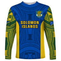 Solomon Islands Rugby Long Sleeve Shirt Pacific Go Solies LT14 Unisex Blue - Polynesian Pride