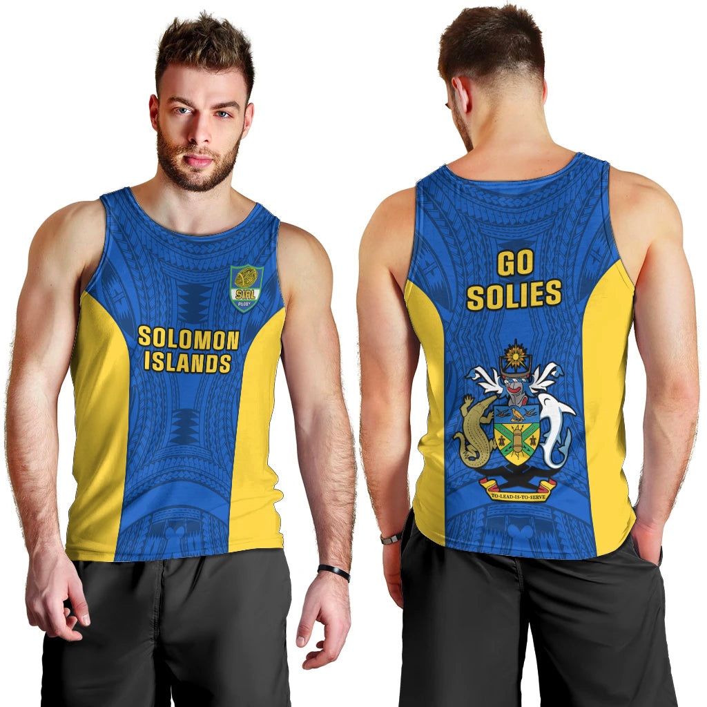 Solomon Islands Rugby Men Tank Top Pacific Go Solies LT14 - Polynesian Pride