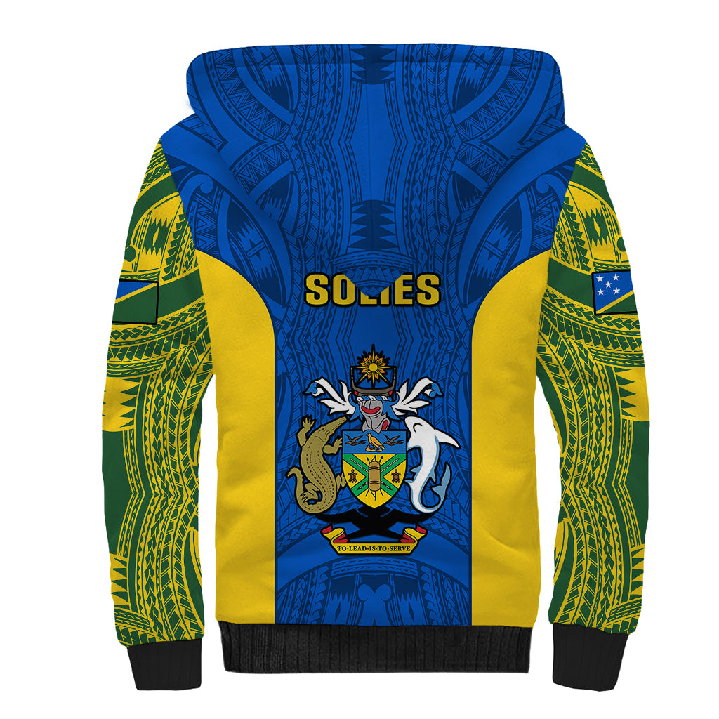 Solomon Islands Rugby Sherpa Hoodie Pacific Go Solies LT14 - Polynesian Pride