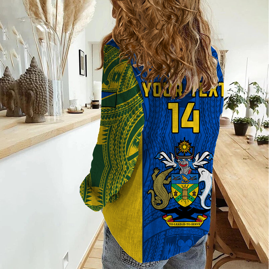 Personalised Solomon Islands Rugby Women Casual Shirt Pacific Go Solies LT14 - Polynesian Pride
