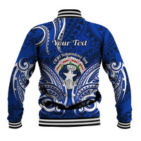 Personalised Independence Day CNMI Baseball Jacket Northern Mariana Islands Tribal Tattoo Pattern LT14 - Polynesian Pride