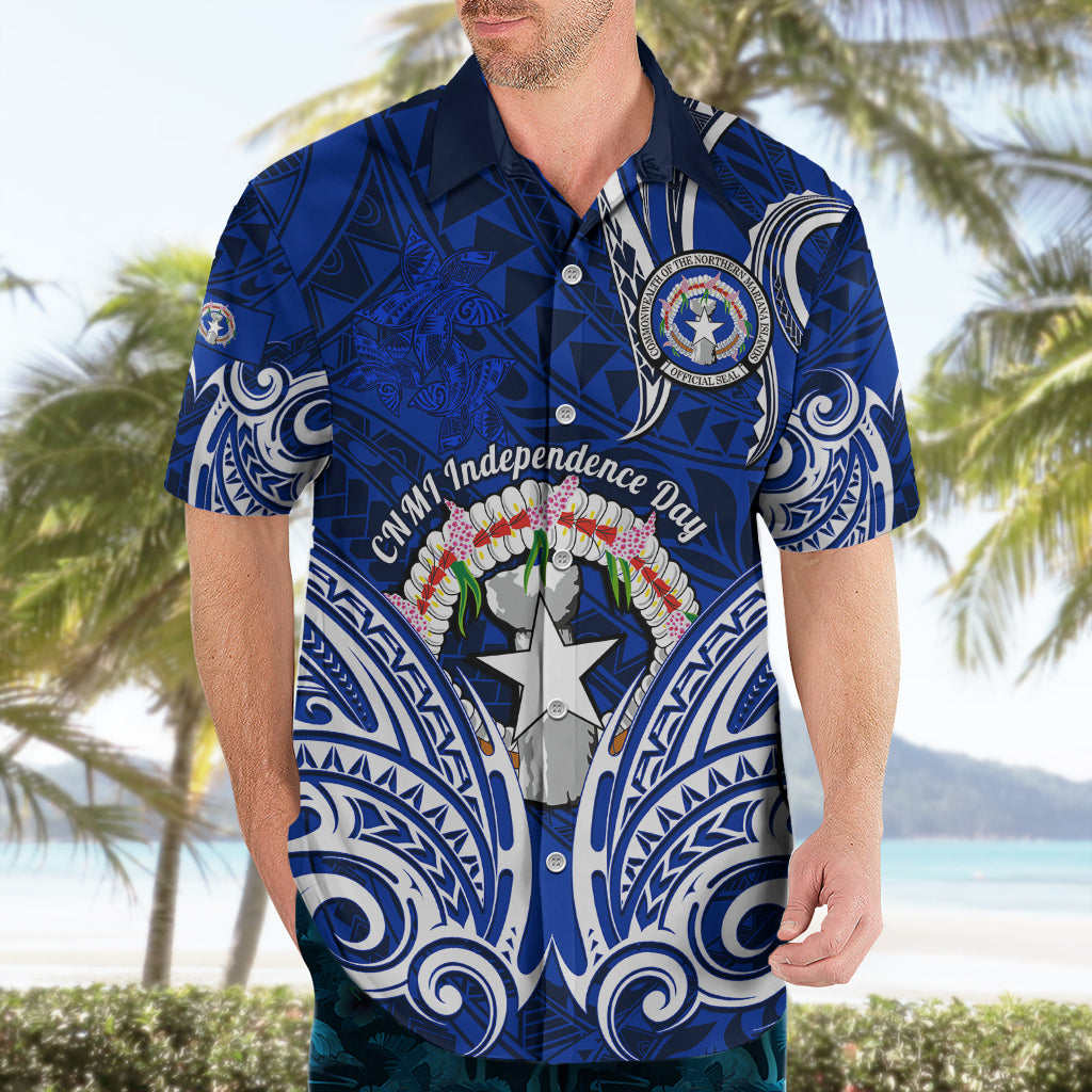 Personalised Independence Day CNMI Hawaiian Shirt Northern Mariana Islands Tribal Tattoo Pattern LT14 - Polynesian Pride