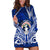 Personalised Independence Day CNMI Hoodie Dress Northern Mariana Islands Tribal Tattoo Pattern LT14 Blue - Polynesian Pride