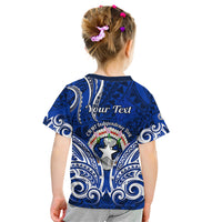 Personalised Independence Day CNMI Kid T Shirt Northern Mariana Islands Tribal Tattoo Pattern LT14 - Polynesian Pride