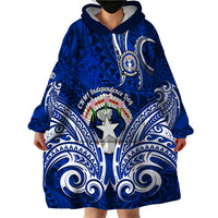 Personalised Independence Day CNMI Wearable Blanket Hoodie Northern Mariana Islands Tribal Tattoo Pattern LT14 - Polynesian Pride