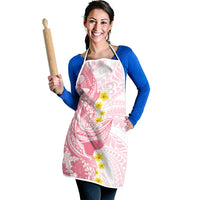 Pink Hawaii Shark Tattoo Apron Puakenikeni Lei Plumeria Polynesian Pattern LT14 - Polynesian Pride
