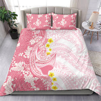 Pink Hawaii Shark Tattoo Bedding Set Puakenikeni Lei Plumeria Polynesian Pattern LT14 - Polynesian Pride