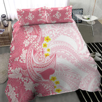 Pink Hawaii Shark Tattoo Bedding Set Puakenikeni Lei Plumeria Polynesian Pattern LT14 - Polynesian Pride