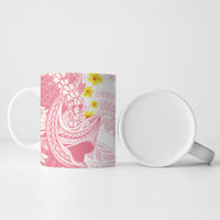 Pink Hawaii Shark Tattoo Ceramic Mug Puakenikeni Lei Plumeria Polynesian Pattern LT14 - Polynesian Pride
