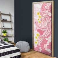 Pink Hawaii Shark Tattoo Door Cover Puakenikeni Lei Plumeria Polynesian Pattern LT14 - Polynesian Pride