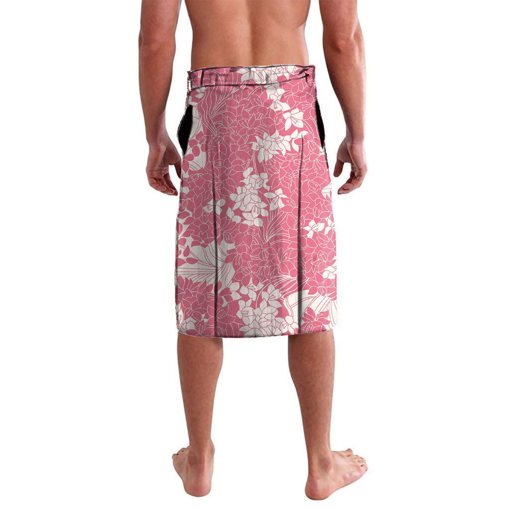 Pink Hawaii Shark Tattoo Lavalava Puakenikeni Lei Plumeria Polynesian Pattern LT14 - Polynesian Pride