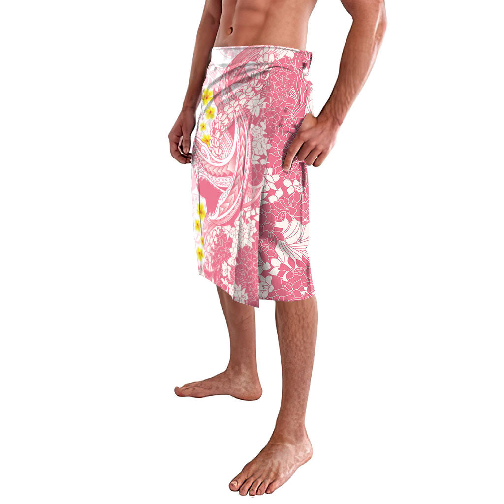 Pink Hawaii Shark Tattoo Lavalava Puakenikeni Lei Plumeria Polynesian Pattern LT14 - Polynesian Pride