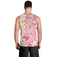 Pink Hawaii Shark Tattoo Men Tank Top Puakenikeni Lei Plumeria Polynesian Pattern LT14 - Polynesian Pride
