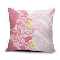 Pink Hawaii Shark Tattoo Pillow Cover Puakenikeni Lei Plumeria Polynesian Pattern LT14 Pink - Polynesian Pride