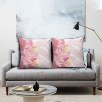Pink Hawaii Shark Tattoo Pillow Cover Puakenikeni Lei Plumeria Polynesian Pattern LT14 - Polynesian Pride