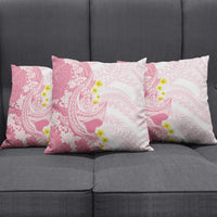 Pink Hawaii Shark Tattoo Pillow Cover Puakenikeni Lei Plumeria Polynesian Pattern LT14 - Polynesian Pride