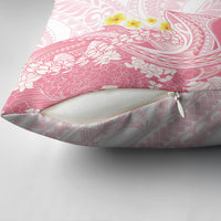 Pink Hawaii Shark Tattoo Pillow Cover Puakenikeni Lei Plumeria Polynesian Pattern LT14 - Polynesian Pride