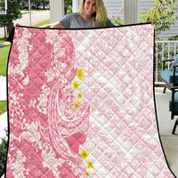 Pink Hawaii Shark Tattoo Quilt Puakenikeni Lei Plumeria Polynesian Pattern LT14 Pink - Polynesian Pride