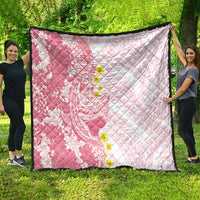 Pink Hawaii Shark Tattoo Quilt Puakenikeni Lei Plumeria Polynesian Pattern LT14 - Polynesian Pride