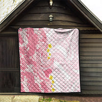 Pink Hawaii Shark Tattoo Quilt Puakenikeni Lei Plumeria Polynesian Pattern LT14 - Polynesian Pride
