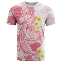 Pink Hawaii Shark Tattoo T Shirt Puakenikeni Lei Plumeria Polynesian Pattern LT14 Pink - Polynesian Pride