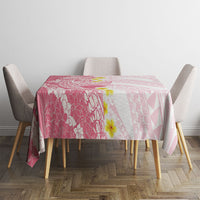 Pink Hawaii Shark Tattoo Tablecloth Puakenikeni Lei Plumeria Polynesian Pattern LT14 - Polynesian Pride