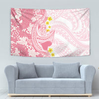 Pink Hawaii Shark Tattoo Tapestry Puakenikeni Lei Plumeria Polynesian Pattern LT14 - Polynesian Pride