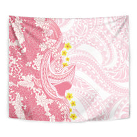 Pink Hawaii Shark Tattoo Tapestry Puakenikeni Lei Plumeria Polynesian Pattern LT14 - Polynesian Pride